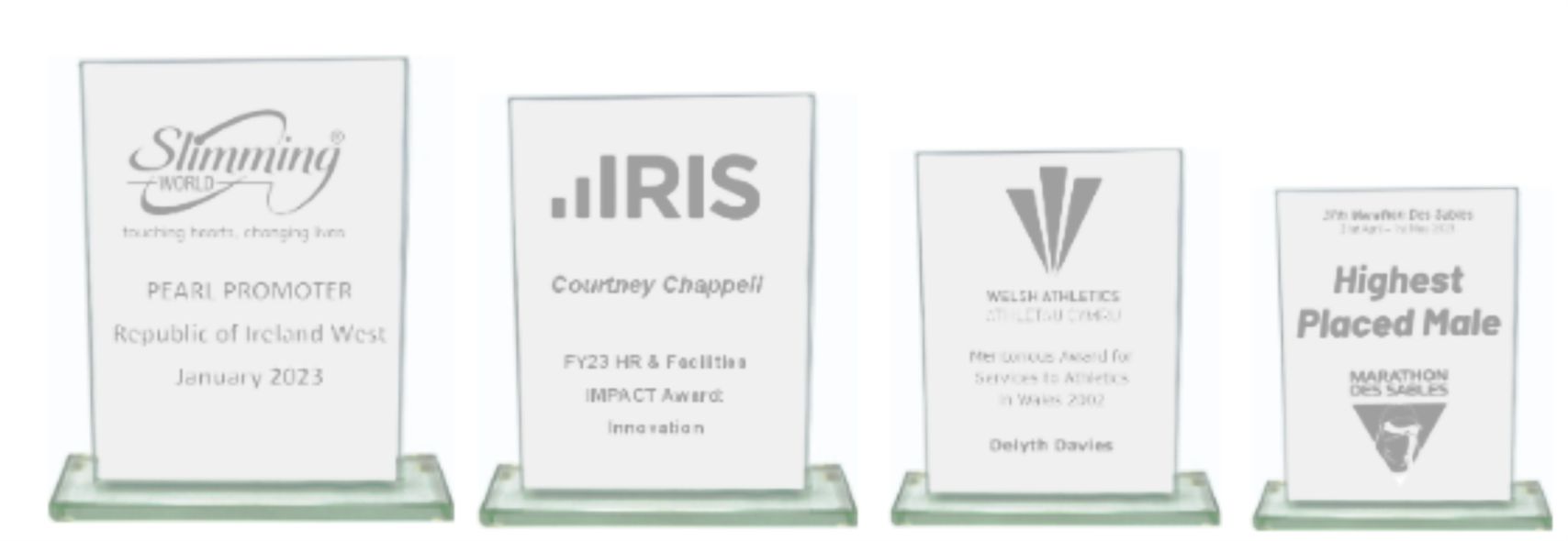 10mm Thick Rectangular Jade Glass Trophy Awards GP138 Budget Series Card Box from £6.50 excVAT